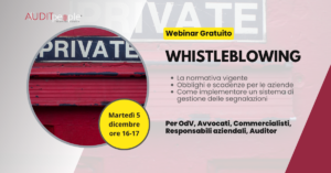 Webinar Whistleblowing 5 dicembre